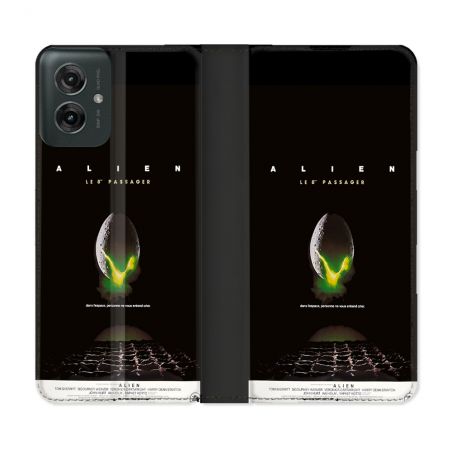 Housse cuir portefeuille Pour Motorola G55 5G Alien Affiche
