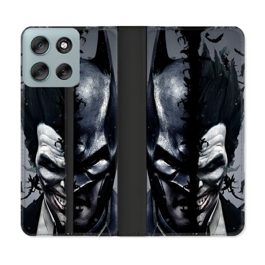 Housse cuir portefeuille Pour Motorola G56 5G Batman Joker