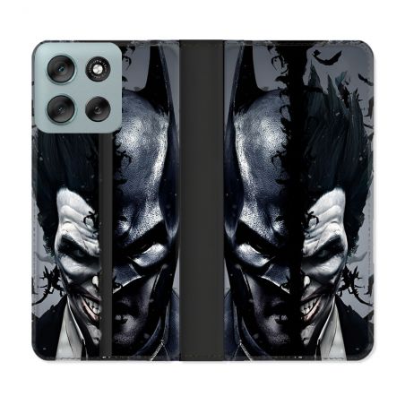 Housse cuir portefeuille Pour Motorola G56 5G Batman Joker