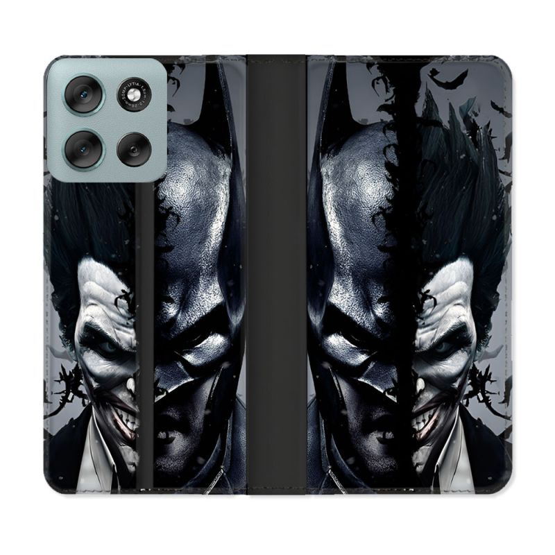 Housse cuir portefeuille Pour Motorola G56 5G Batman Joker