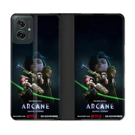 Housse cuir portefeuille Pour Motorola G55 5G Arcane Affiche
