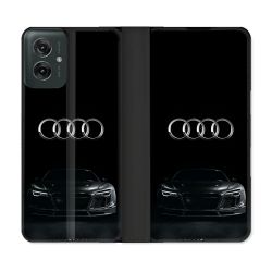 Housse cuir portefeuille Pour Motorola G55 5G Audi