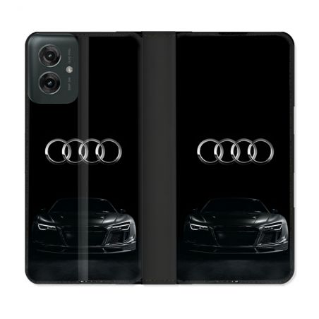Housse cuir portefeuille Pour Motorola G55 5G Audi