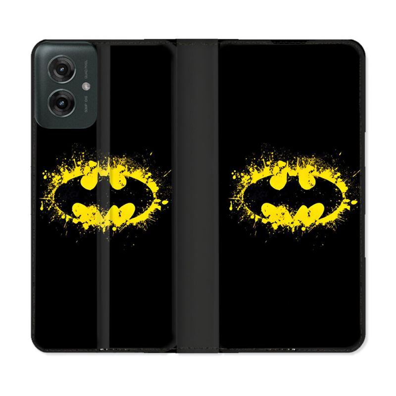 Housse cuir portefeuille Pour Motorola G55 5G Batman Logo