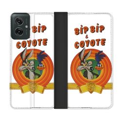 Housse cuir portefeuille Pour Motorola G55 5G Bip Bip Coyote