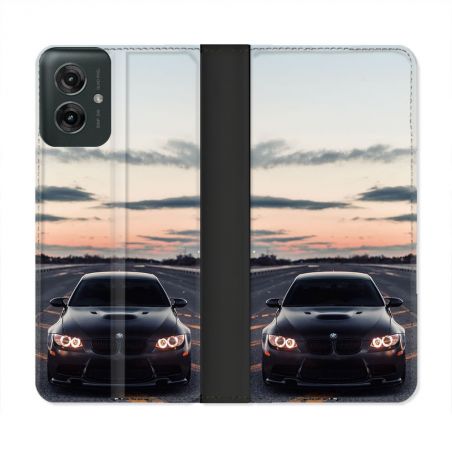 Housse cuir portefeuille Pour Motorola G55 5G BMW Serie