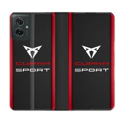 Housse cuir portefeuille Pour Motorola G55 5G Cupra