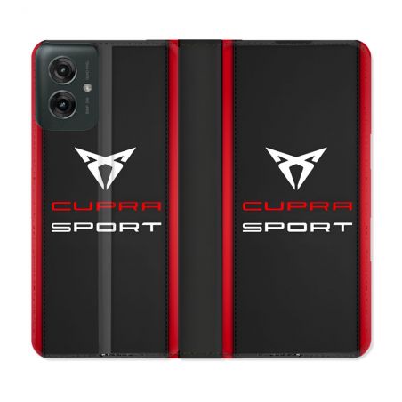 Housse cuir portefeuille Pour Motorola G55 5G Cupra