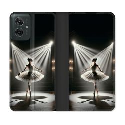 Housse cuir portefeuille Pour Motorola G55 5G Danseuse Lumière