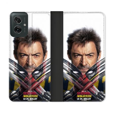 Housse cuir portefeuille Pour Motorola G55 5G Deadpool Affiche