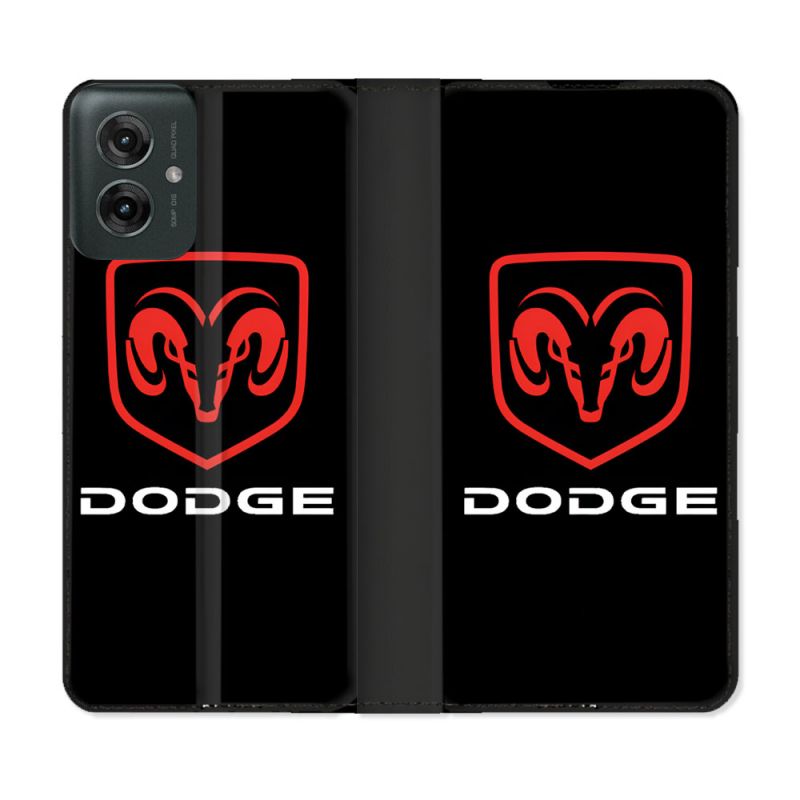 Housse cuir portefeuille Pour Motorola G55 5G Dodge