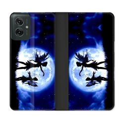 Housse cuir portefeuille Pour Motorola G55 5G Fantastique Fee Lune