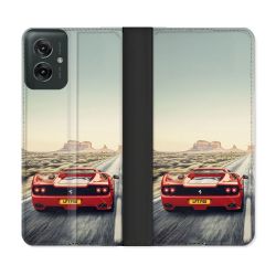 Housse cuir portefeuille Pour Motorola G55 5G Ferrari F50