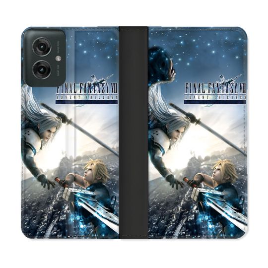 Housse cuir portefeuille Pour Motorola G55 5G Final Fantaisy