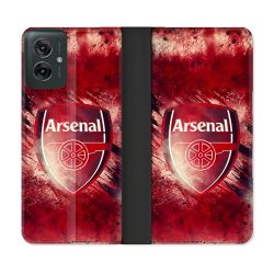 Housse cuir portefeuille Pour Motorola G55 5G Foot Arsenal