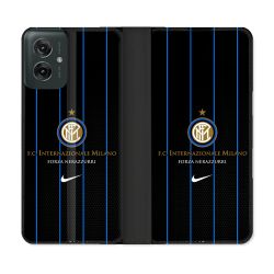Housse cuir portefeuille Pour Motorola G55 5G Foot Inter Milan