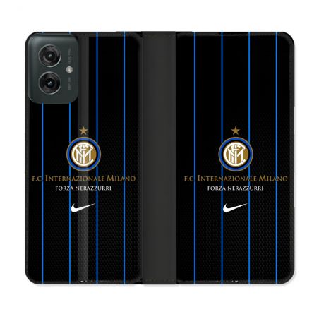 Housse cuir portefeuille Pour Motorola G55 5G Foot Inter Milan
