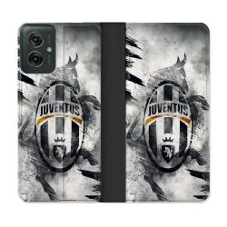 Housse cuir portefeuille Pour Motorola G55 5G Foot Juventus Turin