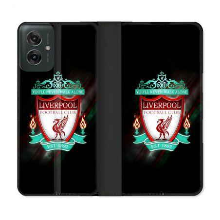 Housse cuir portefeuille Pour Motorola G55 5G Foot Liverpool