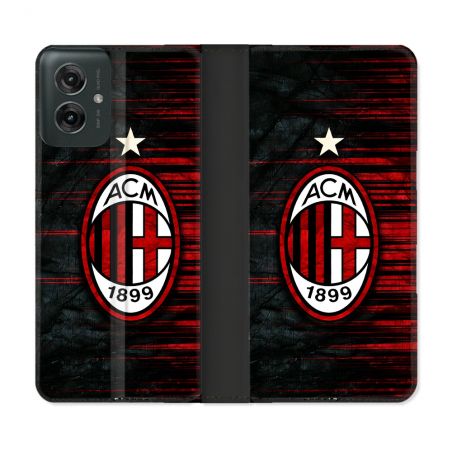 Housse cuir portefeuille Pour Motorola G55 5G Foot Milan AC