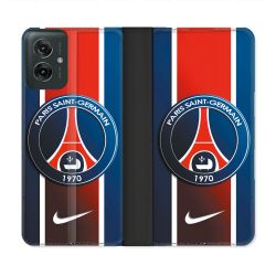 Housse cuir portefeuille Pour Motorola G55 5G Foot PSG 1970