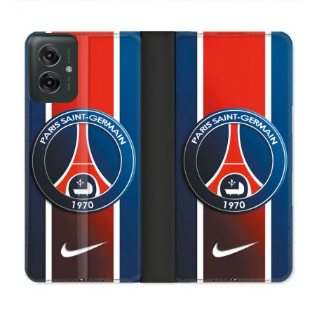 Housse cuir portefeuille Pour Motorola G55 5G Foot PSG 1970