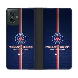 Housse cuir portefeuille Pour Motorola G55 5G Foot PSG Fier