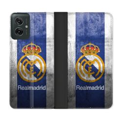 Housse cuir portefeuille Pour Motorola G55 5G Foot Real Madrid