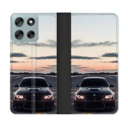 Housse cuir portefeuille Pour Motorola G56 5G BMW Serie
