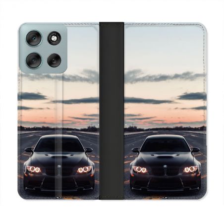Housse cuir portefeuille Pour Motorola G56 5G BMW Serie