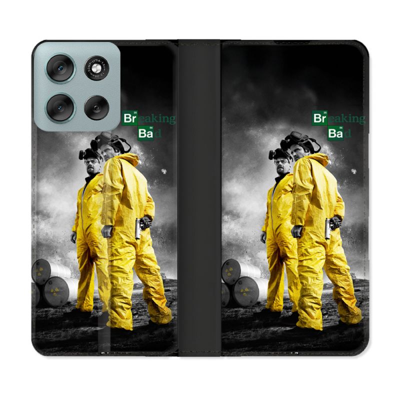 Housse cuir portefeuille Pour Motorola G56 5G Breaking Bad Affiche