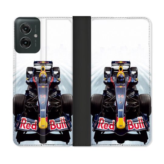 Housse cuir portefeuille Pour Motorola G55 5G Formule 1 F1 Red Bull