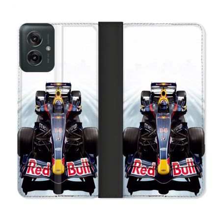 Housse cuir portefeuille Pour Motorola G55 5G Formule 1 F1 Red Bull