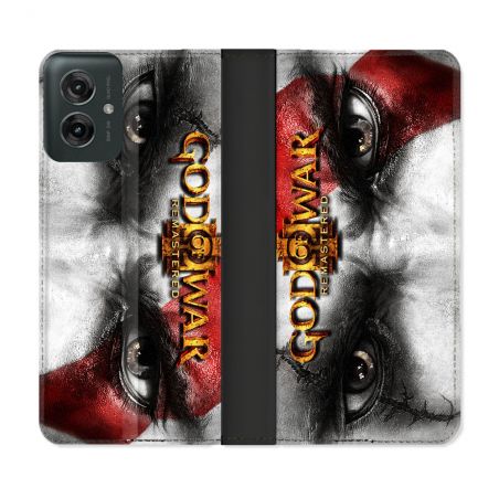 Housse cuir portefeuille Pour Motorola G55 5G God Of War GOW