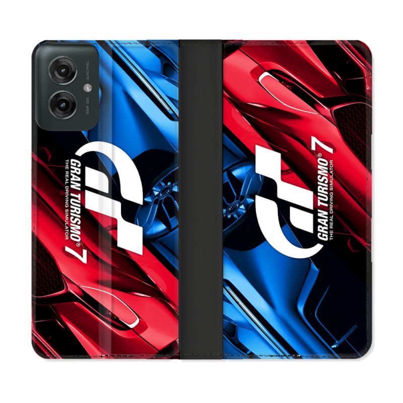 Housse cuir portefeuille Pour Motorola G55 5G Gran Turismo