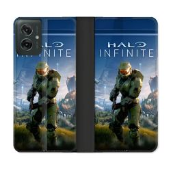 Housse cuir portefeuille Pour Motorola G55 5G Halo