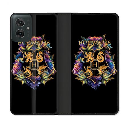 Housse cuir portefeuille Pour Motorola G55 5G Harry Potter Hogwarts