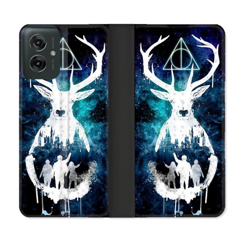 Housse cuir portefeuille Pour Motorola G55 5G Harry Potter Patronome