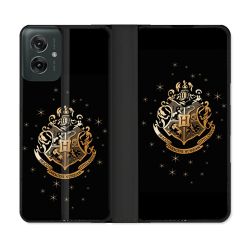 Housse cuir portefeuille Pour Motorola G55 5G Harry Potter Poudlard