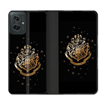 Housse cuir portefeuille Pour Motorola G55 5G Harry Potter Poudlard