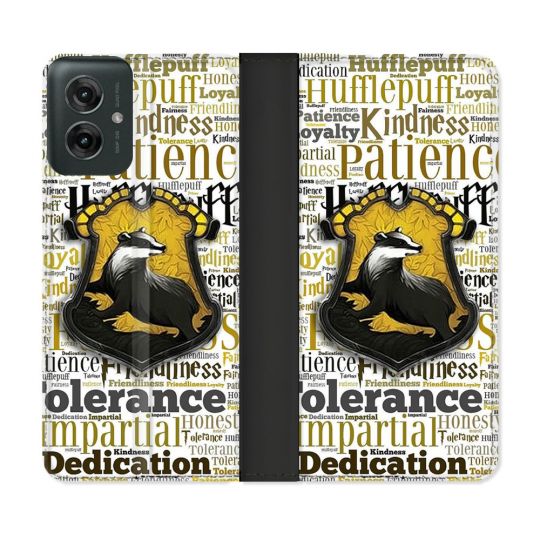 Housse cuir portefeuille Pour Motorola G55 5G Harry Potter Poursouffle