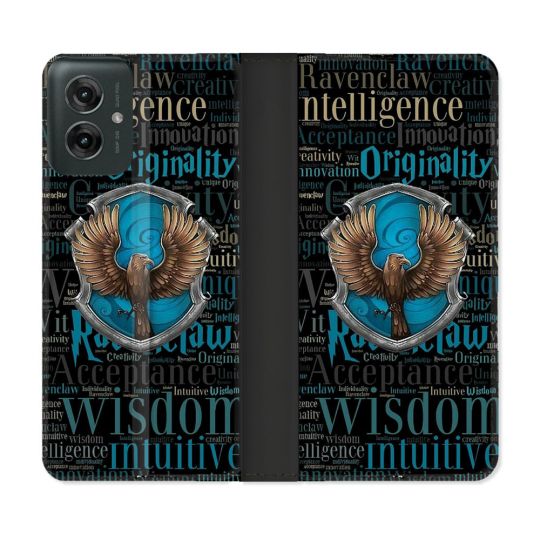 Housse cuir portefeuille Pour Motorola G55 5G Harry Potter Serdaigle