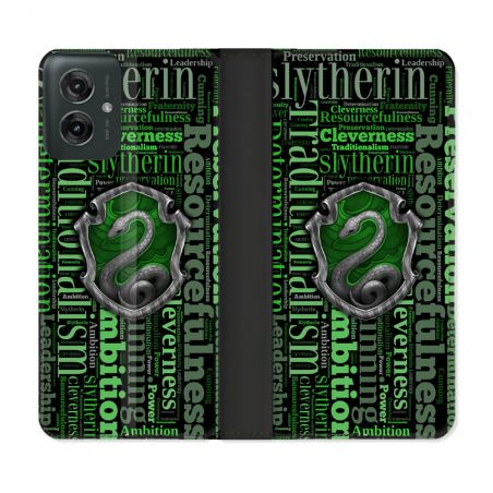 Housse cuir portefeuille Pour Motorola G55 5G Harry Potter Serpentar