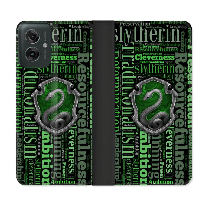 Housse cuir portefeuille Pour Motorola G55 5G Harry Potter Serpentar