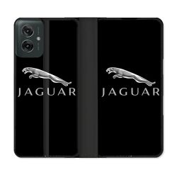 Housse cuir portefeuille Pour Motorola G55 5G Jaguar