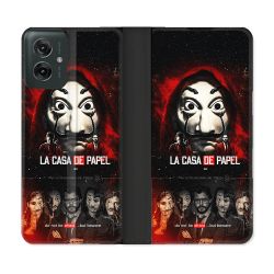 Housse cuir portefeuille Pour Motorola G55 5G La Casa De Papel