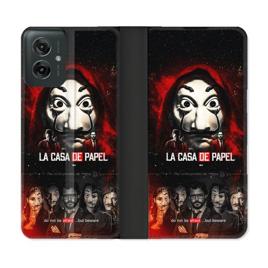 Housse cuir portefeuille Pour Motorola G55 5G La Casa De Papel