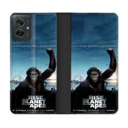 Housse cuir portefeuille Pour Motorola G55 5G La Planete Des Singes