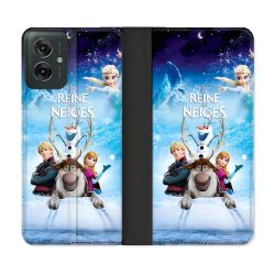 Housse cuir portefeuille Pour Motorola G55 5G La Reine Des Neiges