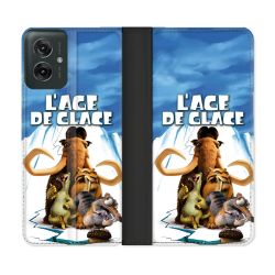 Housse cuir portefeuille Pour Motorola G55 5G L'âge de Glace Affiche